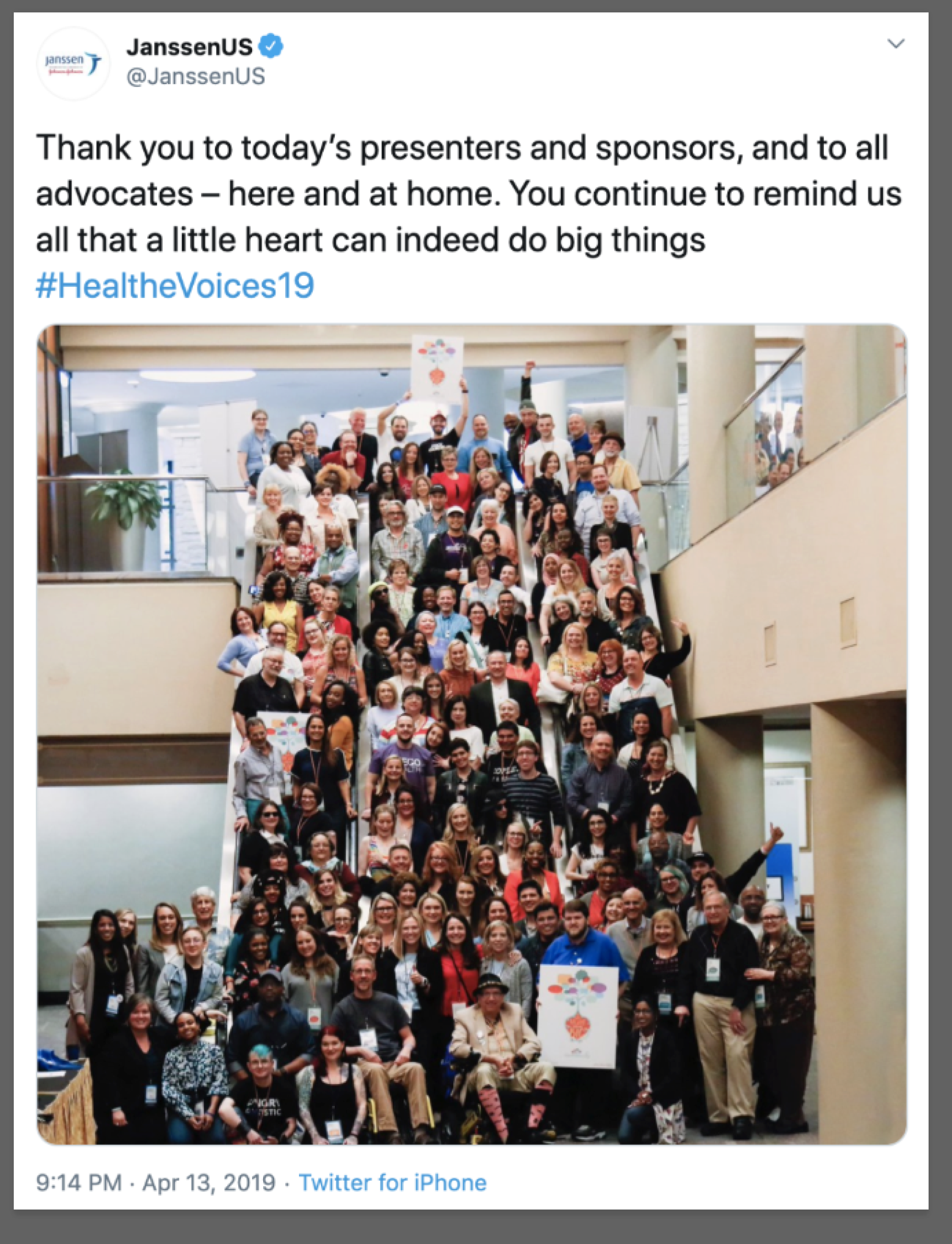 Advocates representing more than 35 health communities at the fifth annual HEALTHEVOICES leadership conference in 2019.
