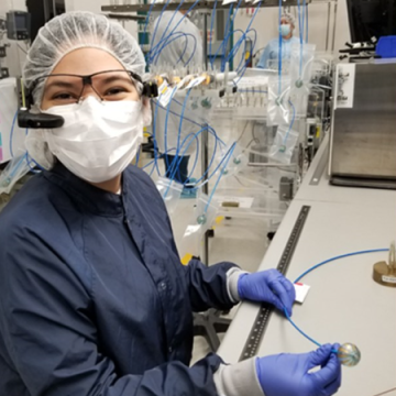 A woman scientist